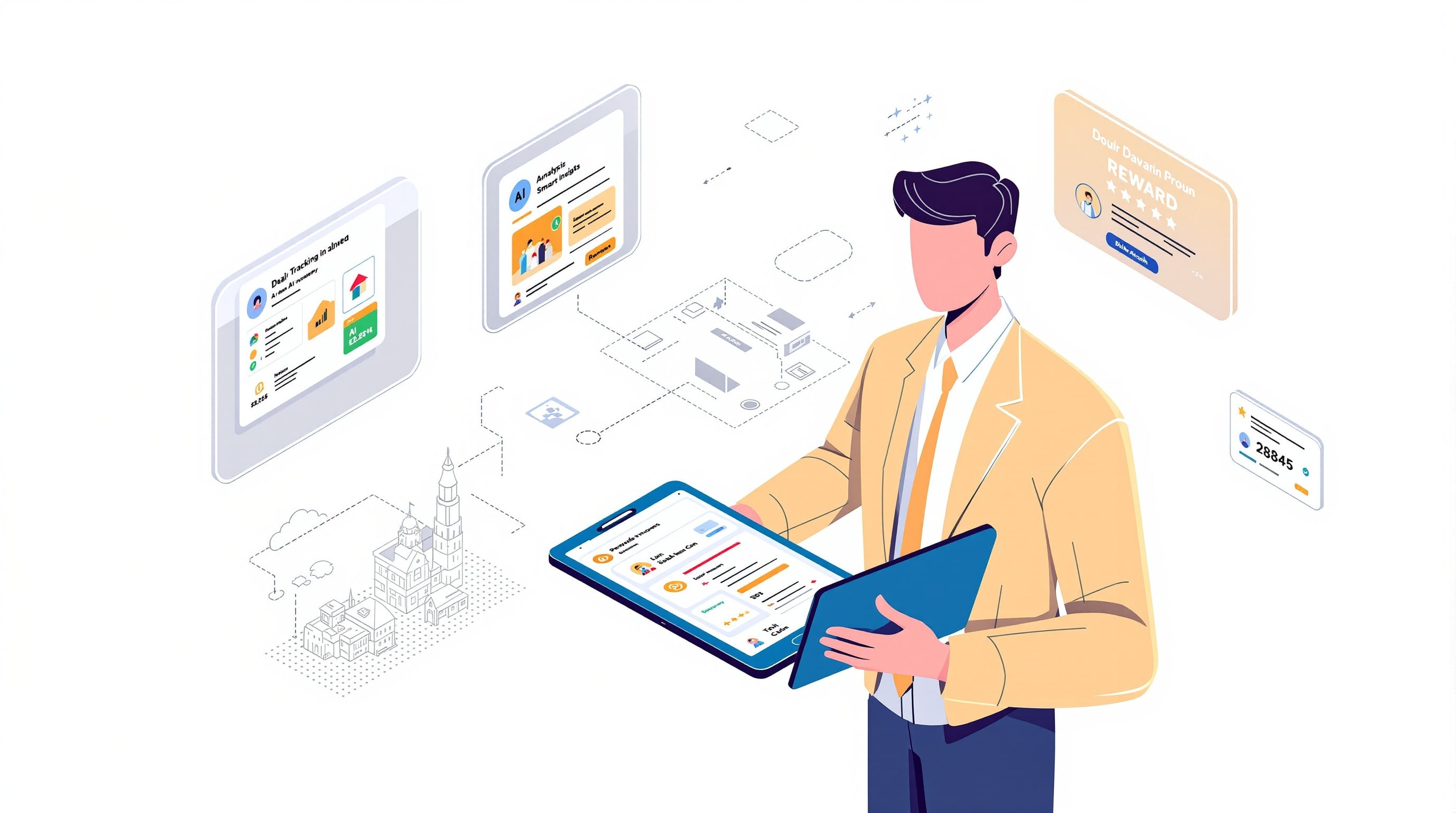 Deal24×7 features: deal tracking, AI analysis, and rewards dashboard